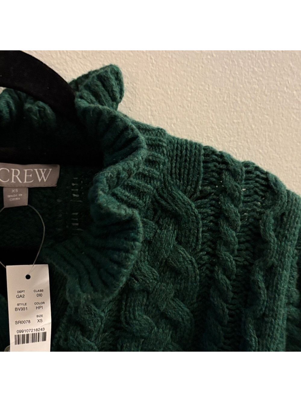 J. Crew Dark Green Cable Knit Cardigan - Picture 5 of 5